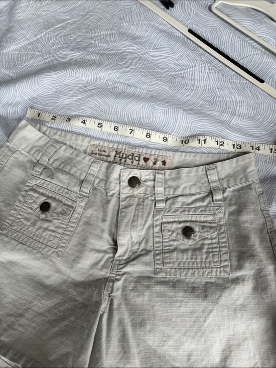 Mudd Pants - Mudd utility jean shorts - light gray